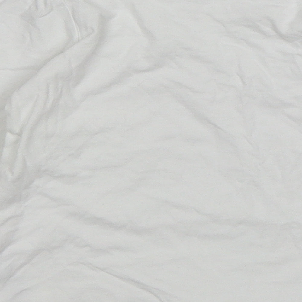 Nutmeg Girls White  Cotton Basic T-Shirt Size 12-18 Months Round Neck  - daddys little princess