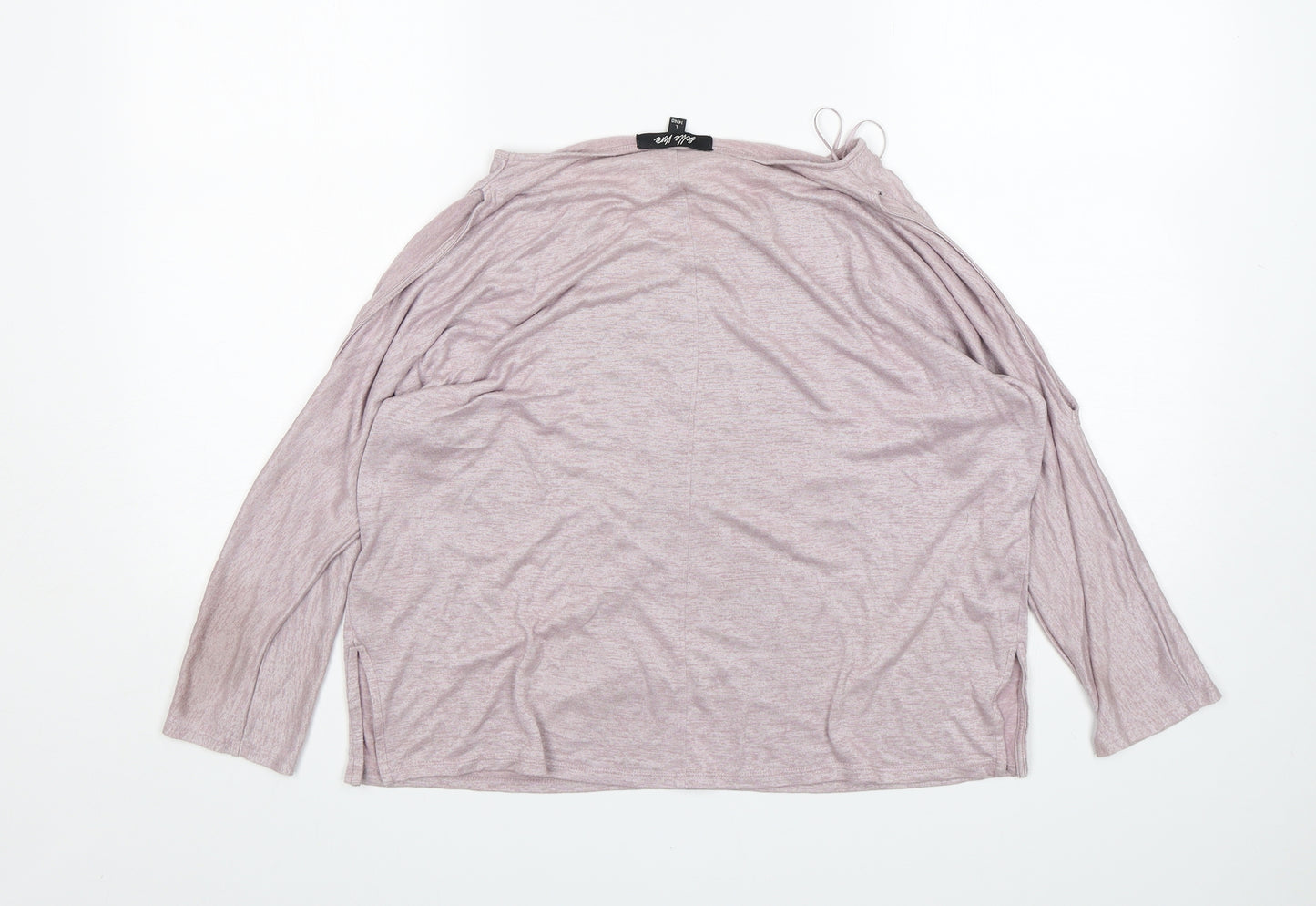 Belle Vere Womens Pink  Ramie Basic T-Shirt Size L Round Neck