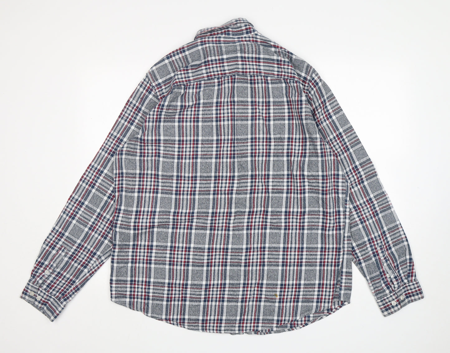 NEXT Mens Multicoloured Plaid Cotton  Button-Up Size XL Collared