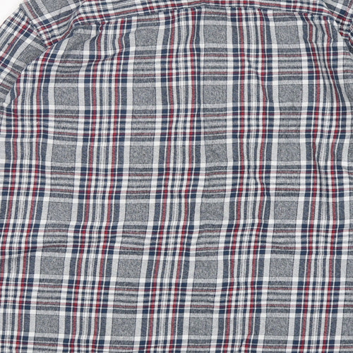 NEXT Mens Multicoloured Plaid Cotton  Button-Up Size XL Collared
