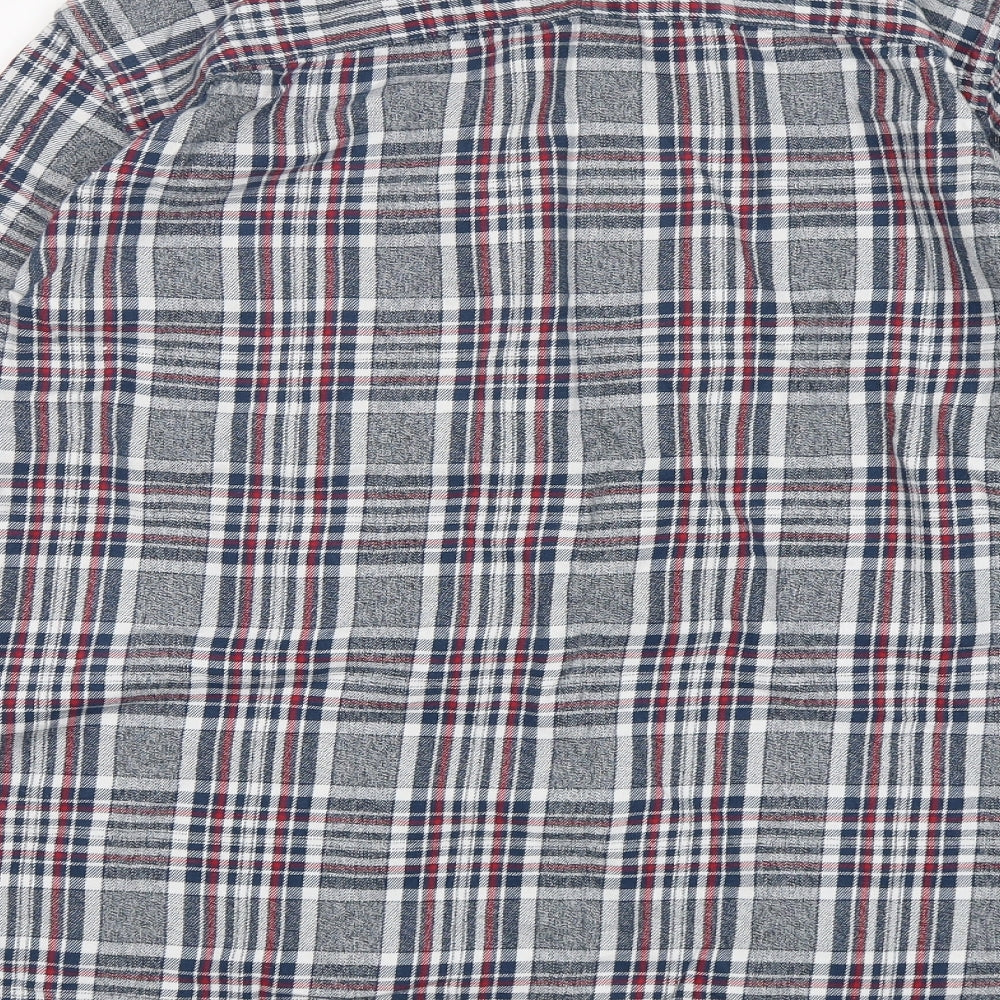 NEXT Mens Multicoloured Plaid Cotton  Button-Up Size XL Collared