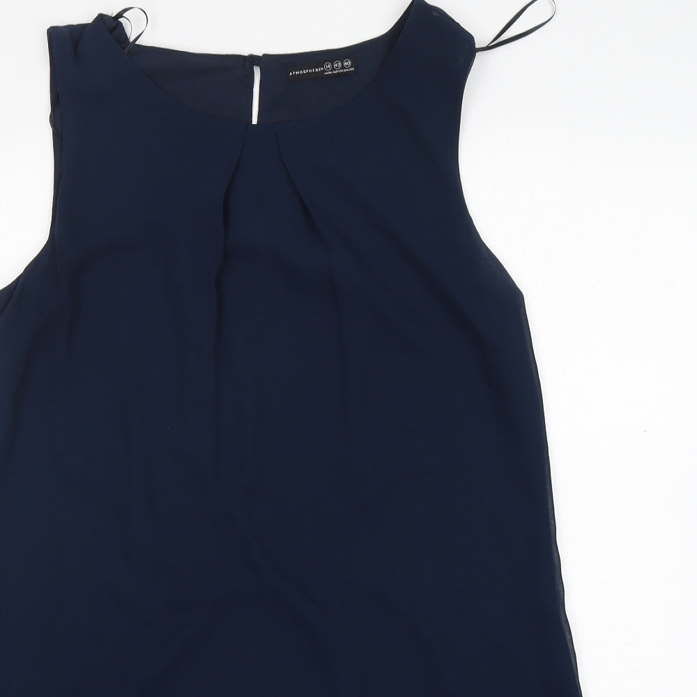 Atmosphere Womens Blue  Polyester A-Line  Size 14  Round Neck