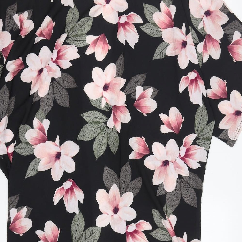 Select Womens Multicoloured Floral Polyester Kimono Blouse Size 12 V-Neck