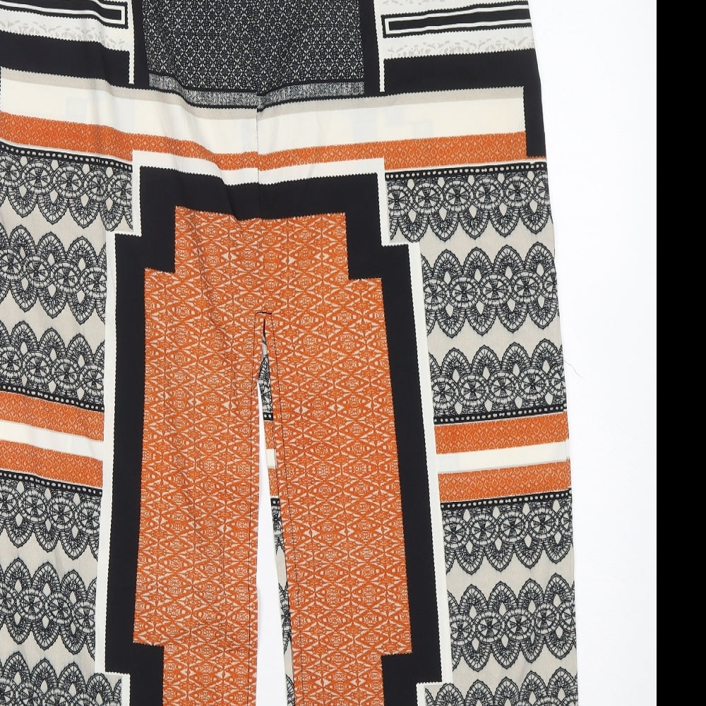 River Island  Womens Multicoloured Geometric Polyester A-Line Skirt Size 14