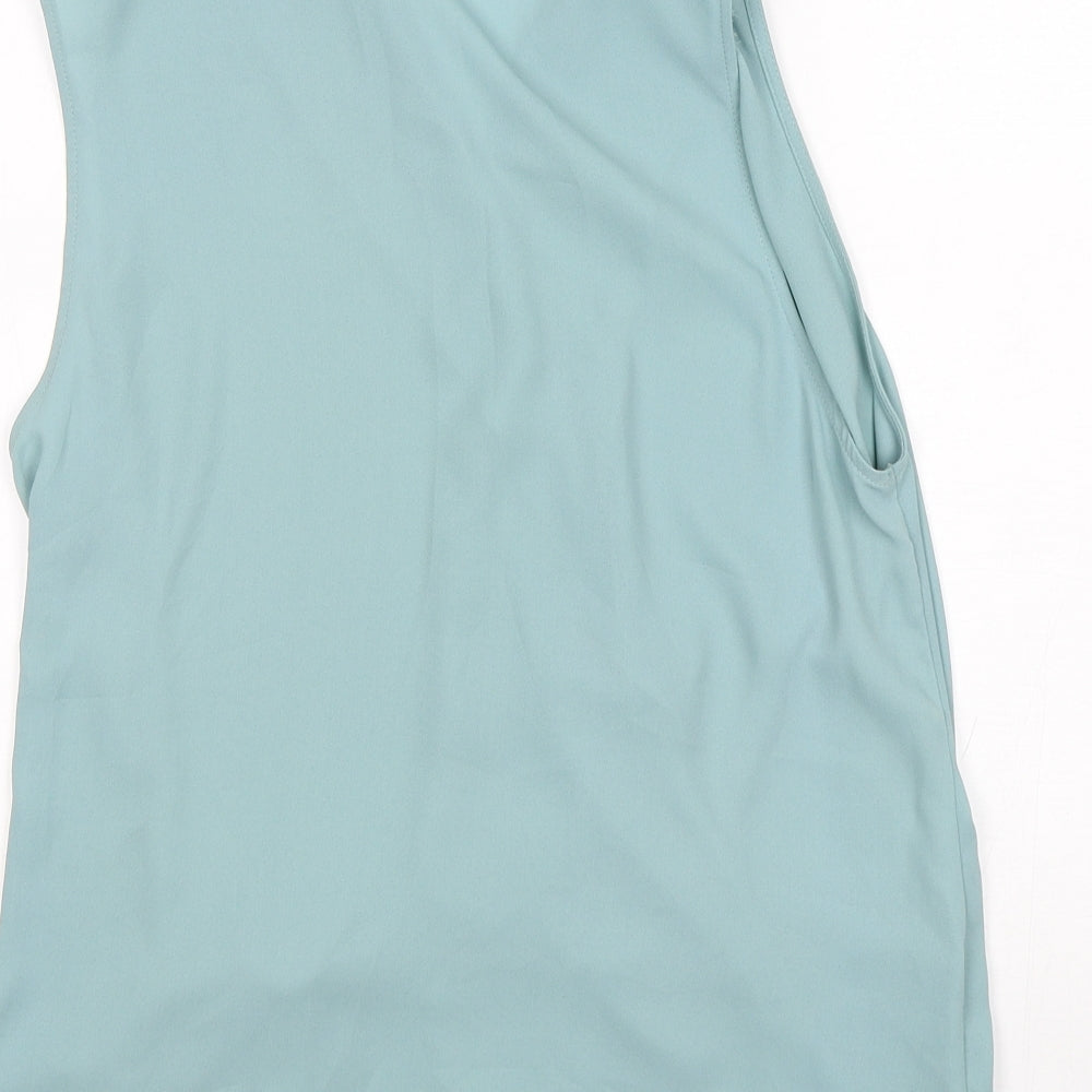 New Look Womens Green  Polyester Basic Blouse Size 14 V-Neck