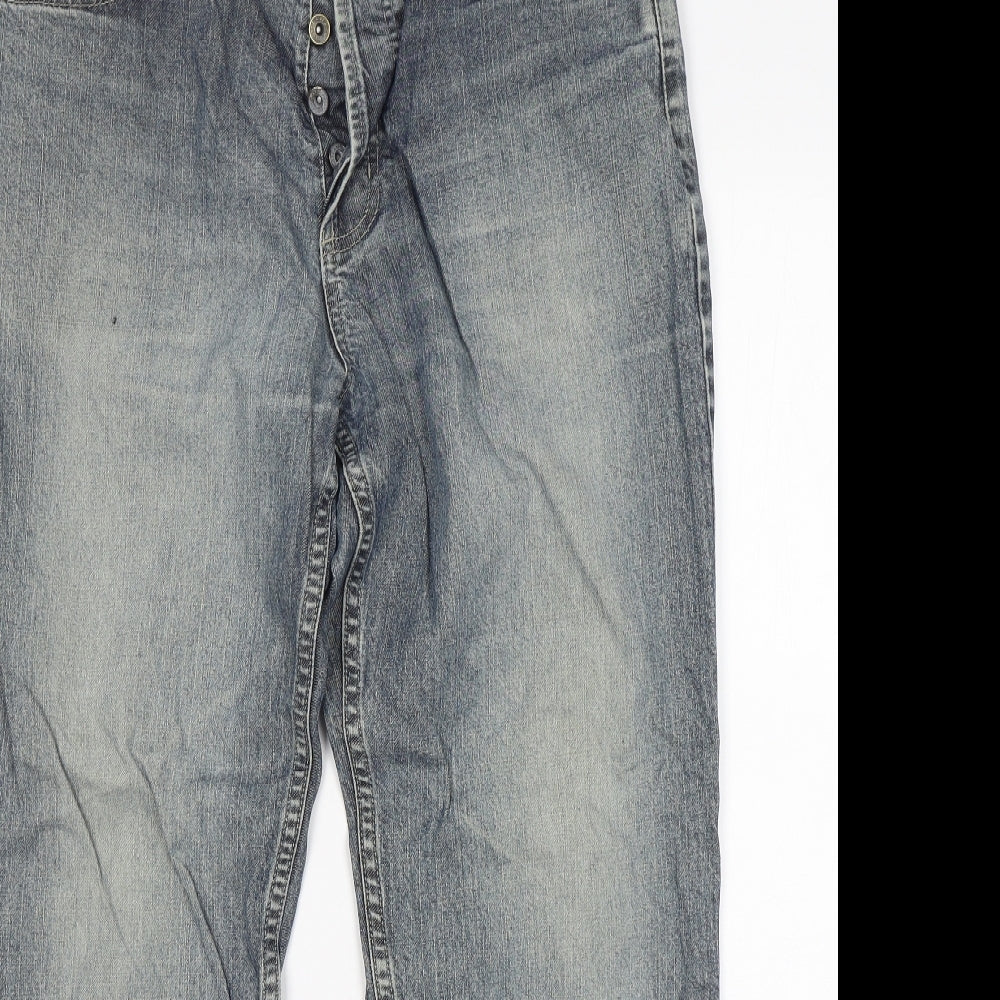 George Mens Blue  Cotton Straight Jeans Size 63 in L31 in Regular