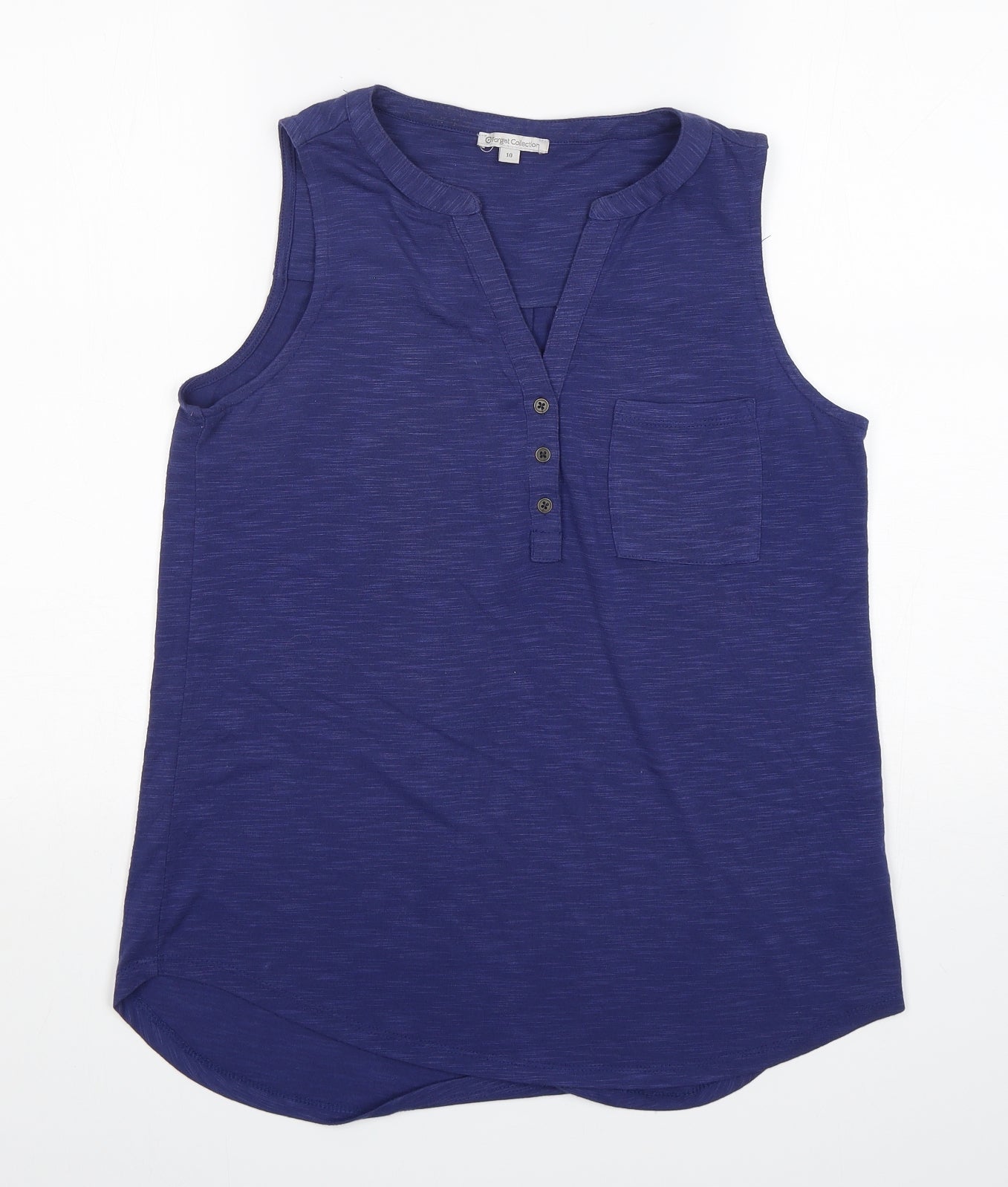 Target Womens Blue  Viscose Basic Tank Size 10 V-Neck