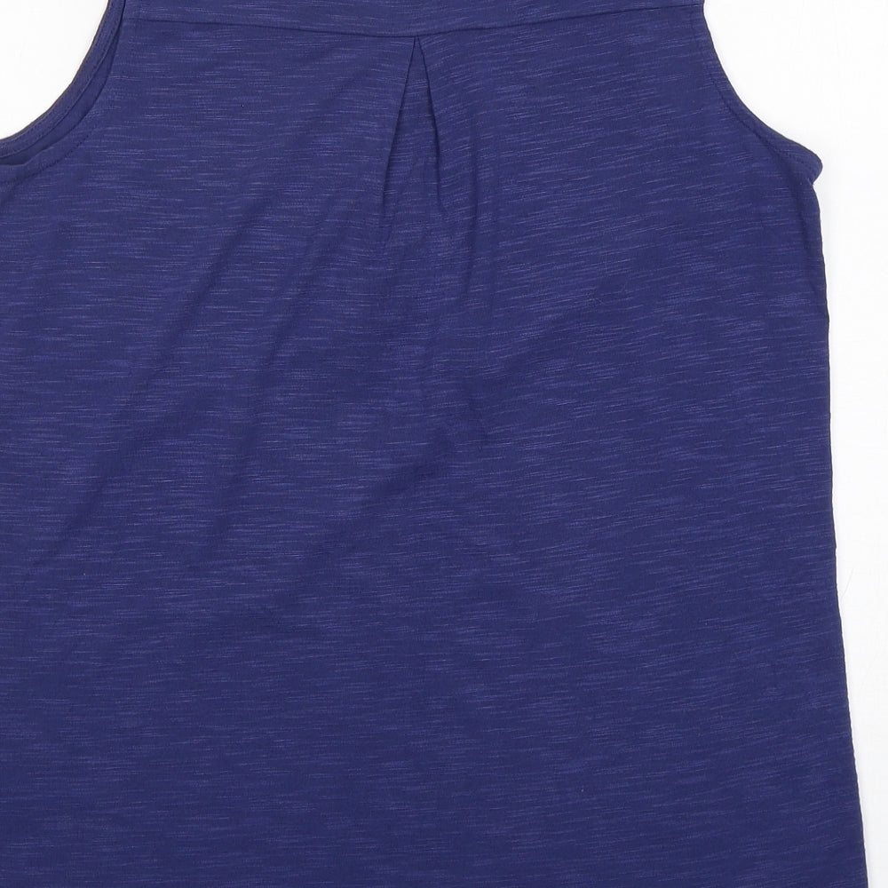 Target Womens Blue  Viscose Basic Tank Size 10 V-Neck