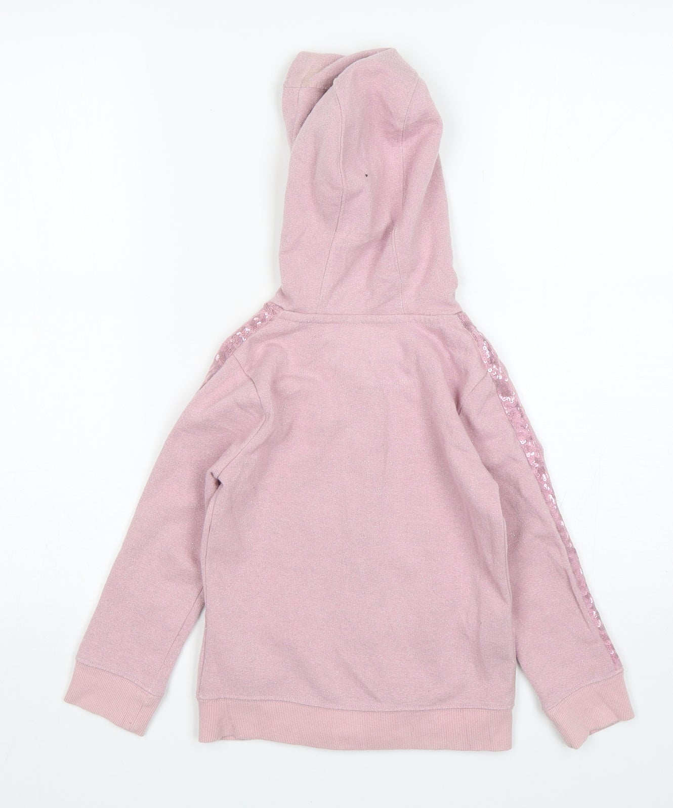 F&F Girls Pink  Cotton Full Zip Hoodie Size 5-6 Years