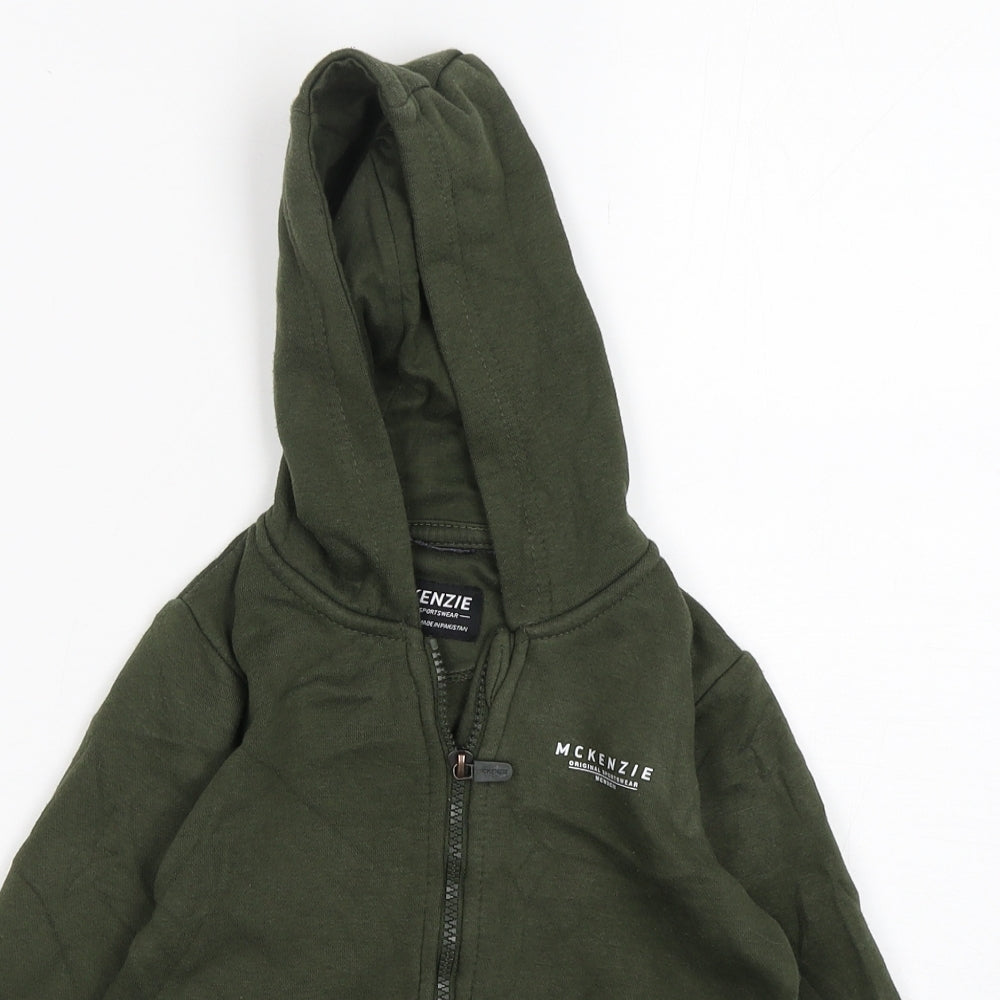 McKenzie Boys Green  Cotton Full Zip Hoodie Size 7-8 Years