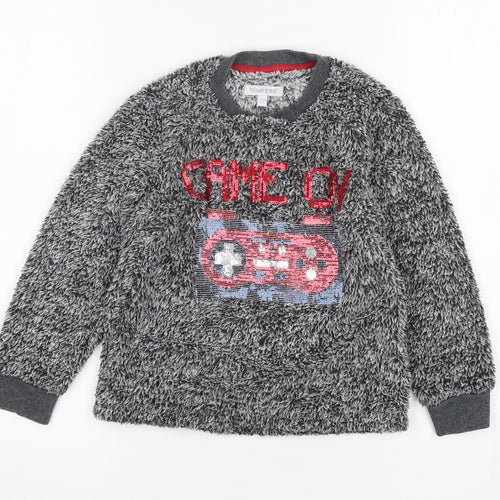 Bluezoo Boys Grey  Polyester  Pyjama Top Size 4-5 Years