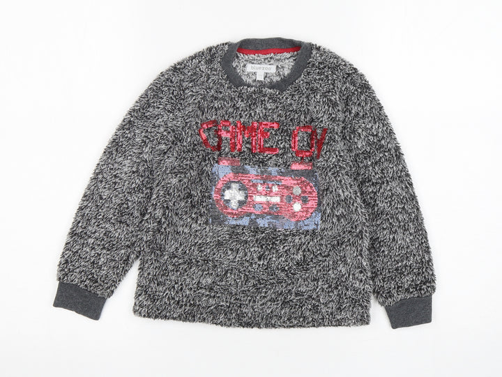 Bluezoo Boys Grey  Polyester  Pyjama Top Size 4-5 Years
