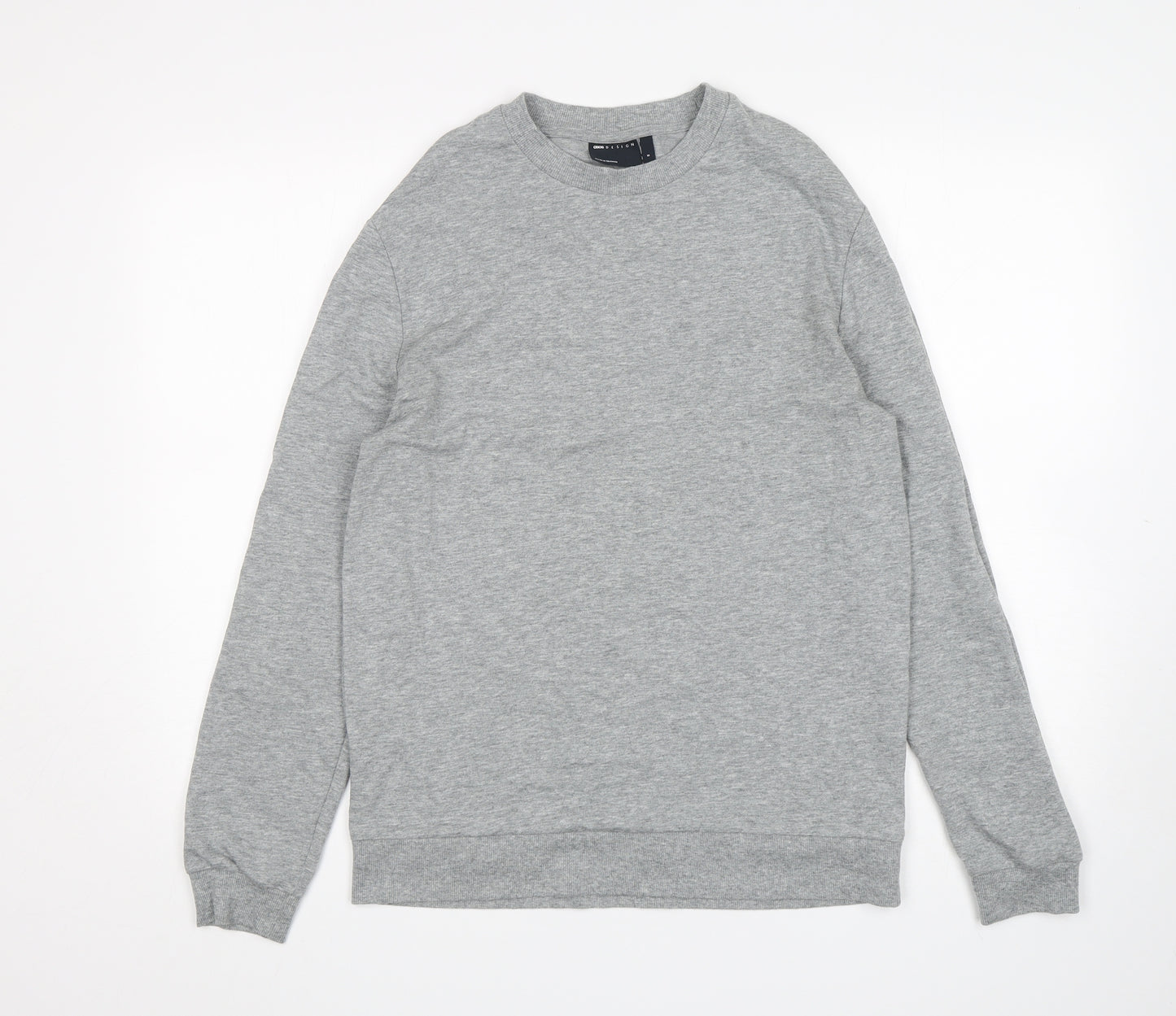 ASOS Mens Grey  Cotton Pullover Sweatshirt Size S
