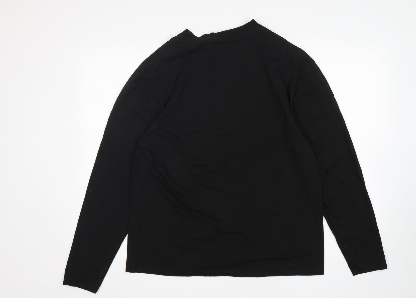 Collusion  Boys Black  Cotton Basic T-Shirt Size S Round Neck