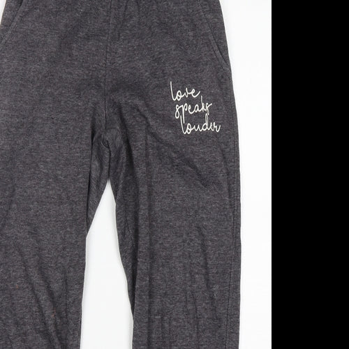 Primark Womens Grey  Cotton Sweatpants Trousers Size 2XS L28 in Regular