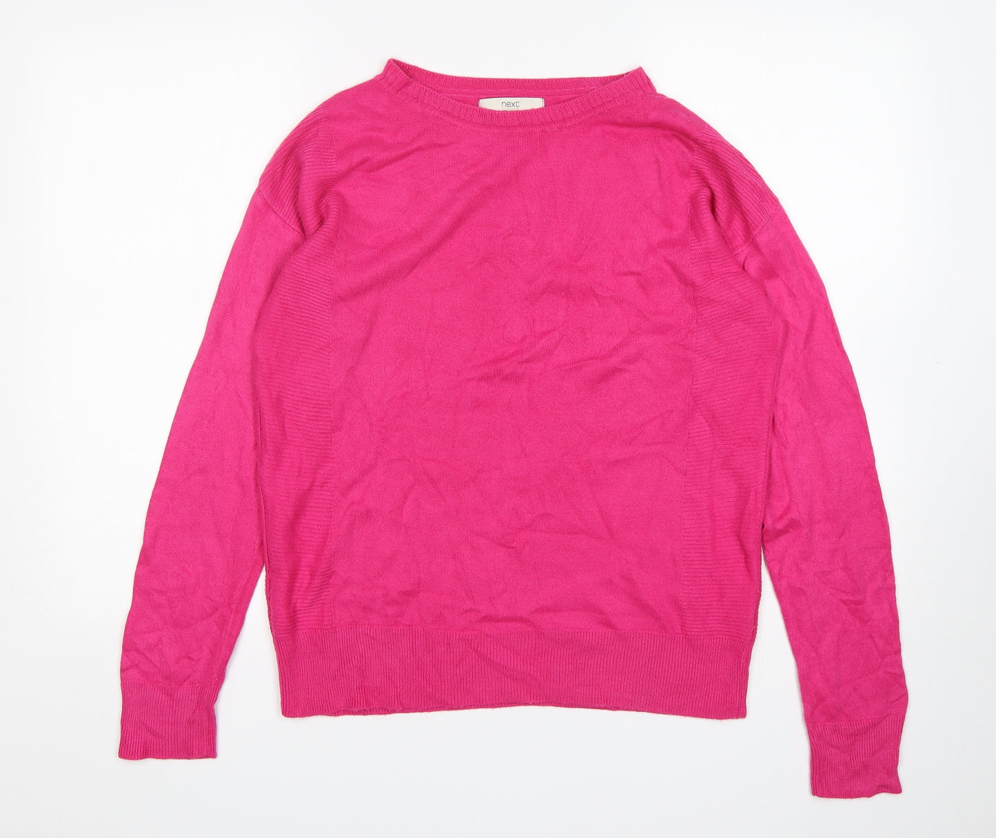 NEXT Womens Pink Round Neck  Acrylic Pullover Jumper Size 10