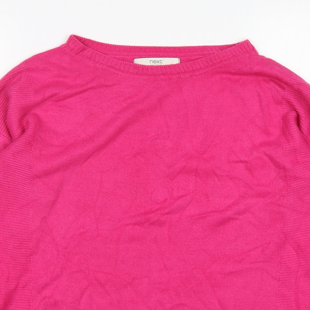 NEXT Womens Pink Round Neck  Acrylic Pullover Jumper Size 10