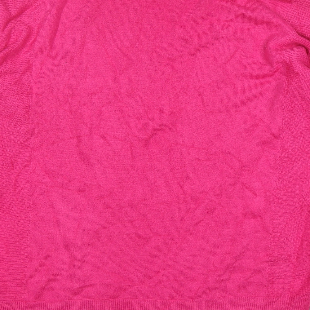 NEXT Womens Pink Round Neck  Acrylic Pullover Jumper Size 10