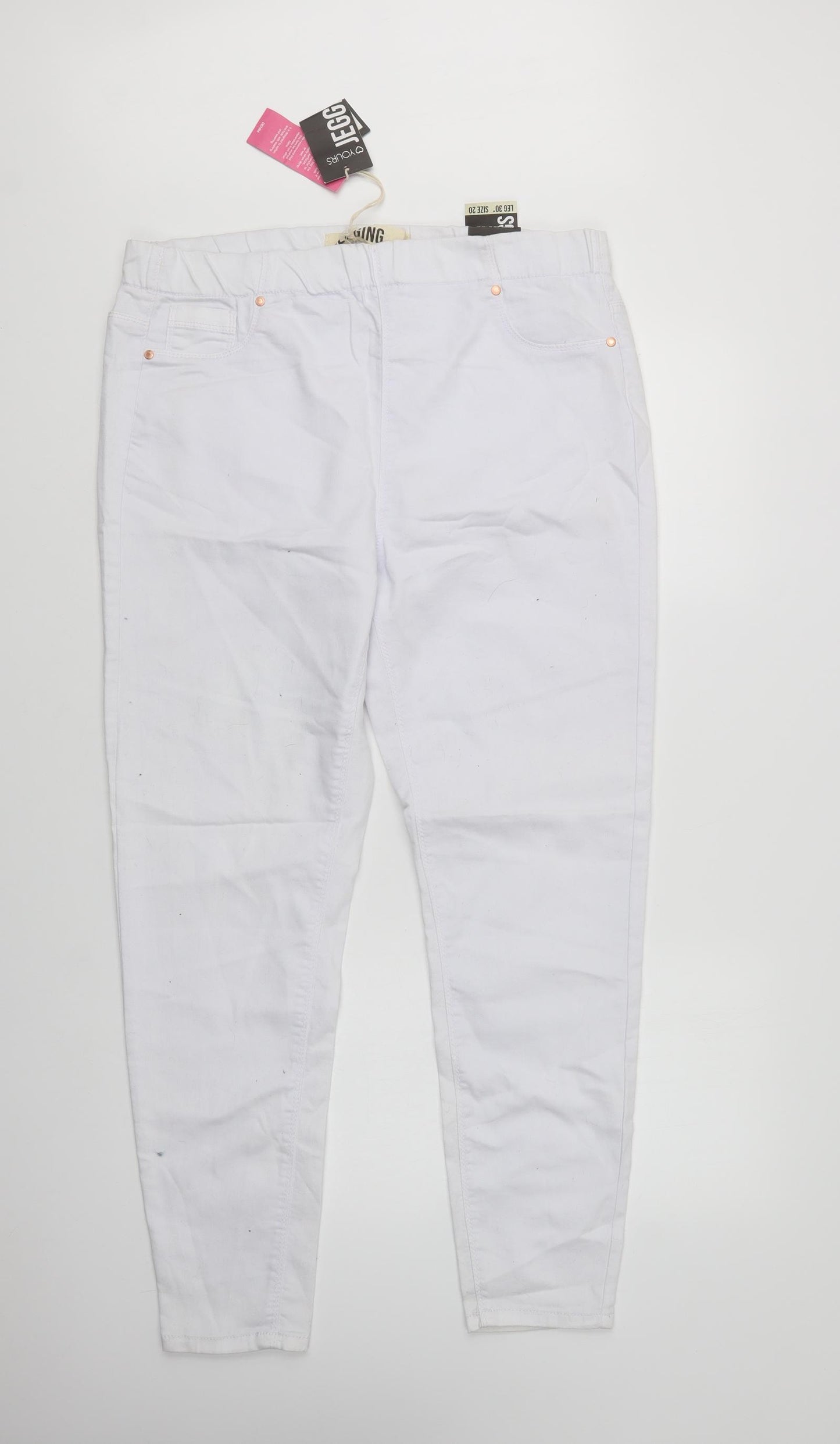 Love Yours Womens White  Cotton Jegging Jeans Size 20 L30 in Regular