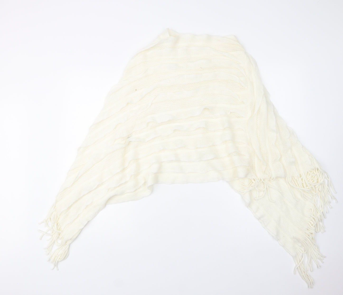 Preworn Womens Ivory   Overcoat Poncho One Size