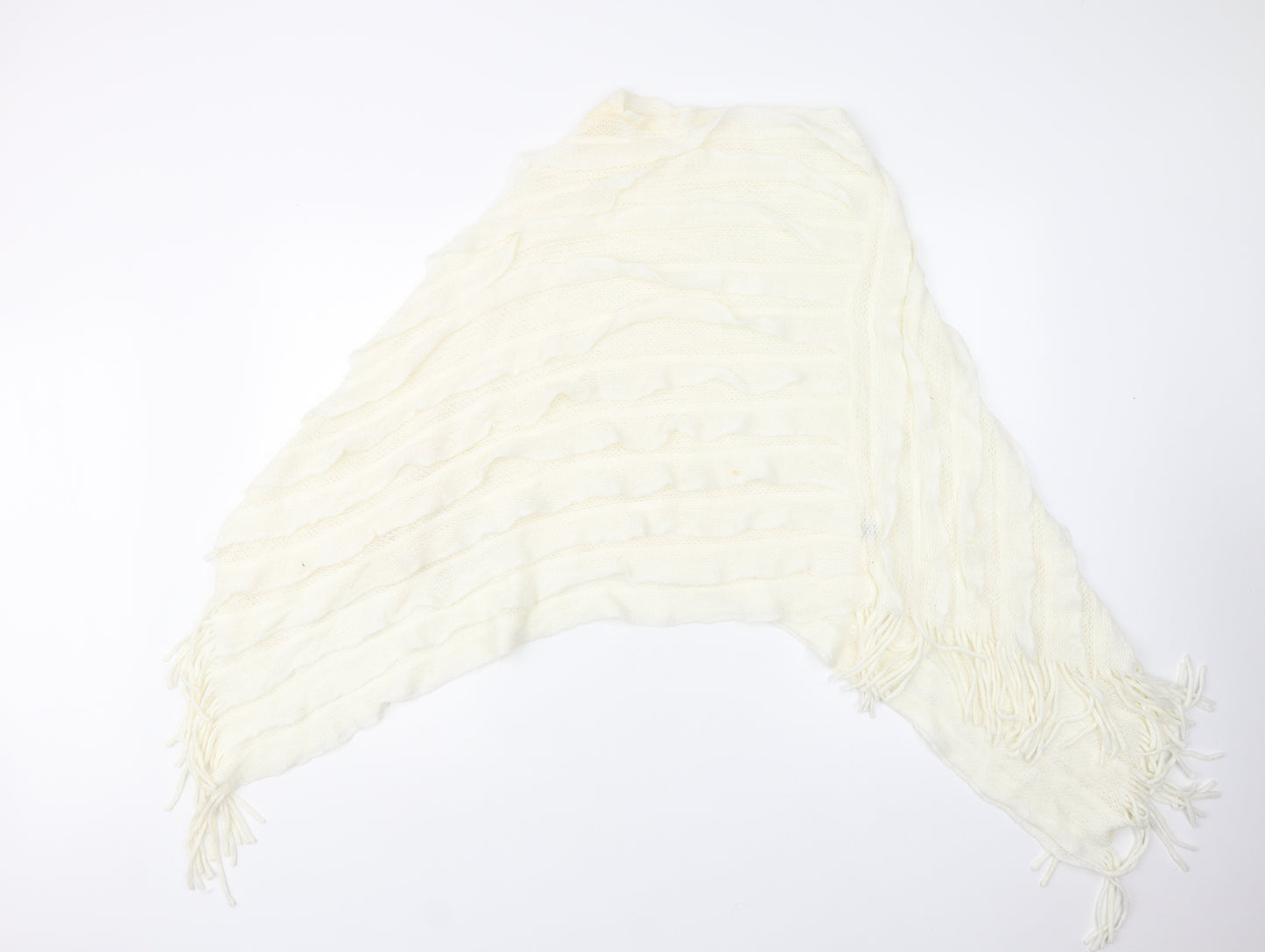 Preworn Womens Ivory   Overcoat Poncho One Size