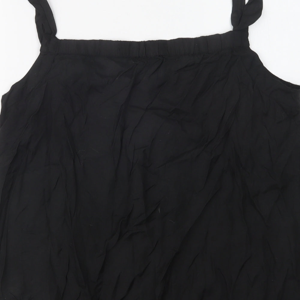 Dorothy Perkins Womens Black  Viscose Camisole Blouse Size 18 Square Neck