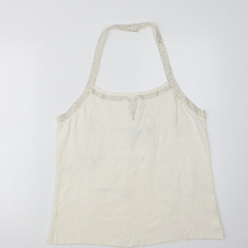Statement Womens Ivory  Viscose Basic Blouse Size 18 Halter