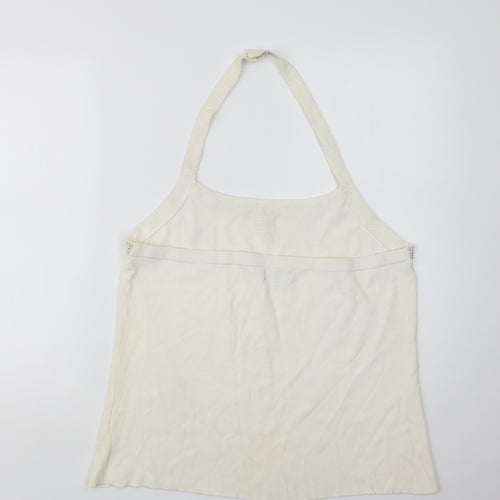 Statement Womens Ivory  Viscose Basic Blouse Size 18 Halter