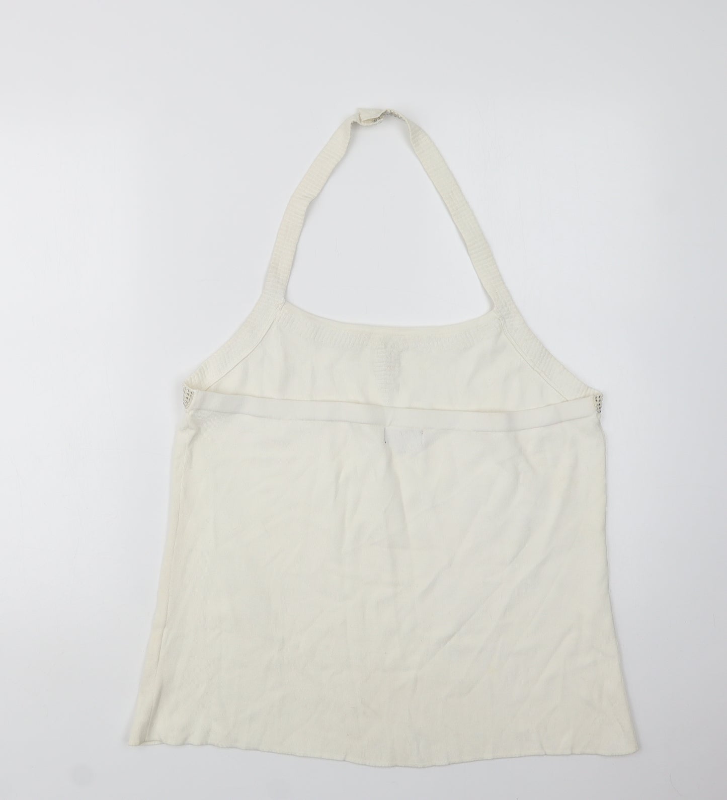 Statement Womens Ivory  Viscose Basic Blouse Size 18 Halter