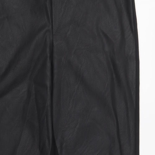 ESMARA Womens Black  Polyester Jegging Leggings Size 18 L30 in   - Faux Leather