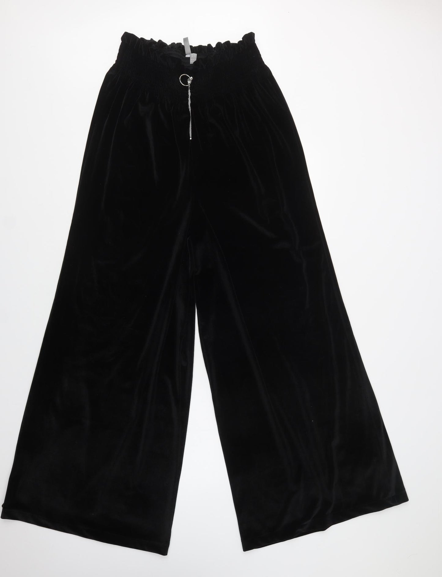 ASOS Womens Black  Polyester Trousers  Size 18 L31 in Regular Zip