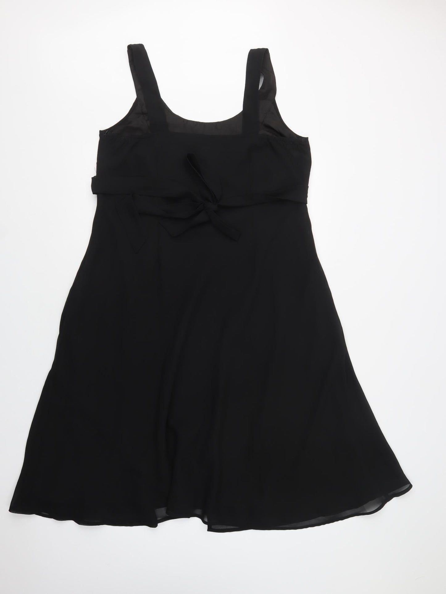 Joanna Hope Womens Black  Polyester Fit & Flare  Size 16  Scoop Neck Zip
