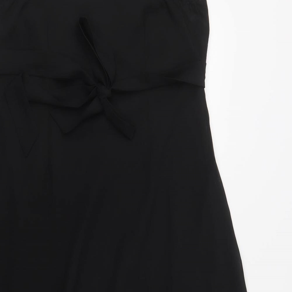 Joanna Hope Womens Black  Polyester Fit & Flare  Size 16  Scoop Neck Zip