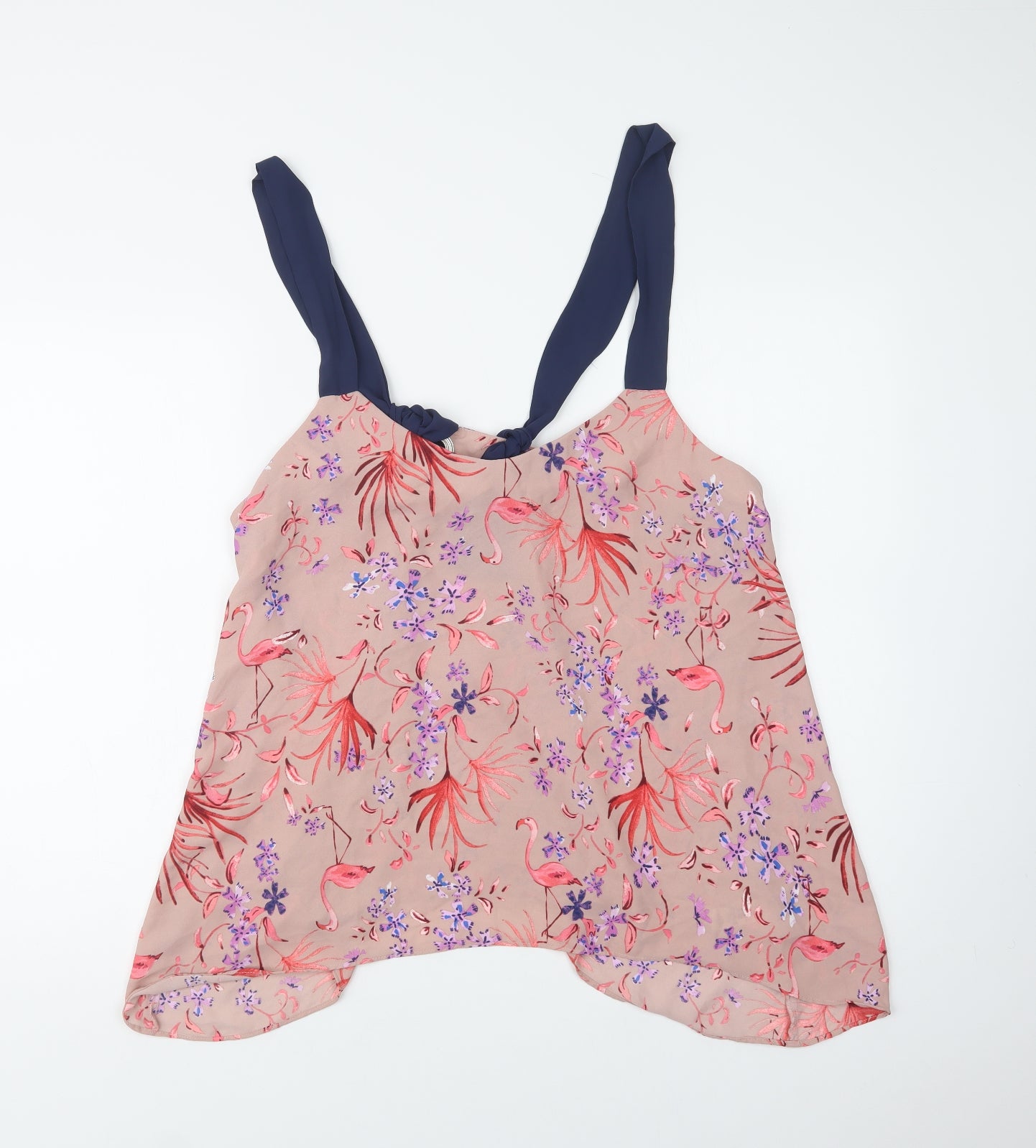 George Womens Pink Floral Polyester Camisole Blouse Size 18 V-Neck