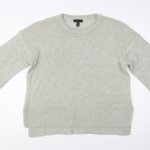 New Look Womens Grey Crew Neck  Acrylic Pullover Jumper Size L