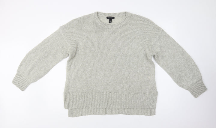 New Look Womens Grey Crew Neck  Acrylic Pullover Jumper Size L
