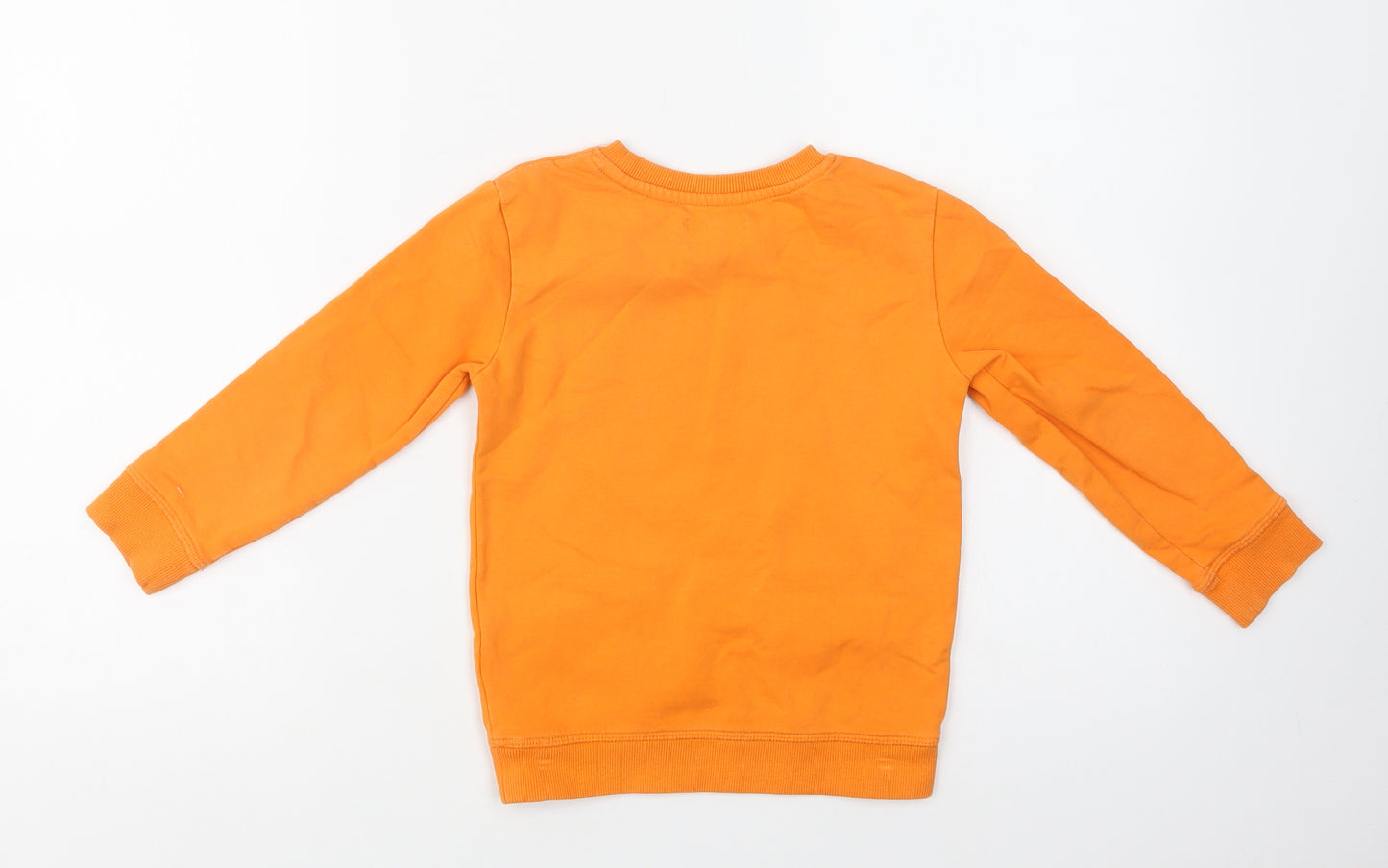 Blue Zoo Boys Orange  Cotton Pullover Sweatshirt Size 4-5 Years   - Dino