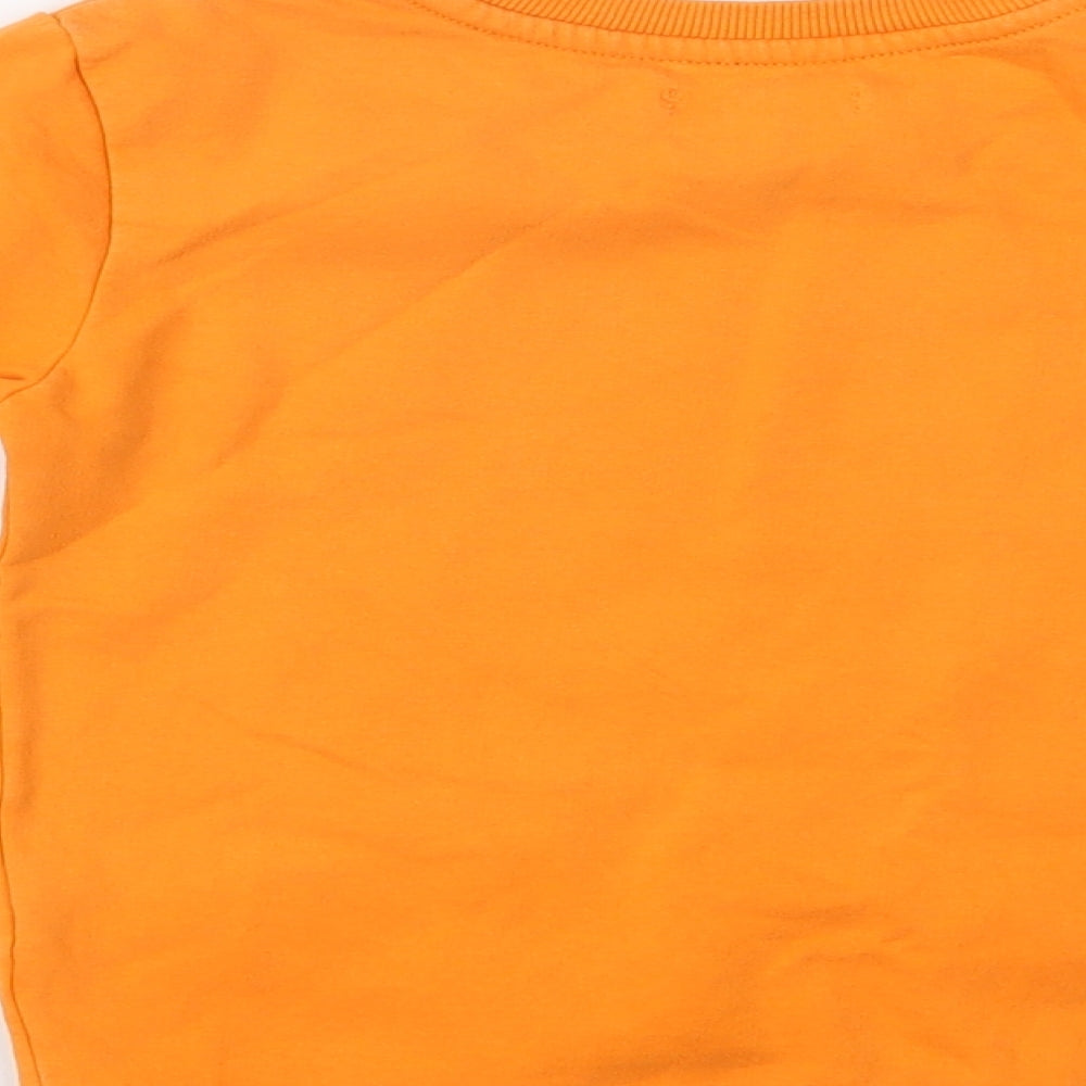 Blue Zoo Boys Orange  Cotton Pullover Sweatshirt Size 4-5 Years   - Dino