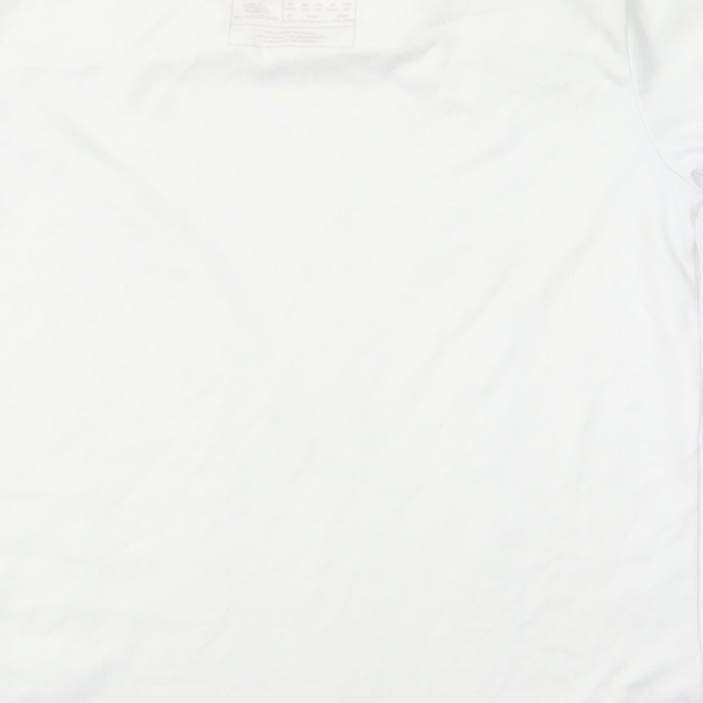 New Balance Boys White Geometric Polyester Jersey T-Shirt Size 6-7 Years V-Neck  - Liverpool FC
