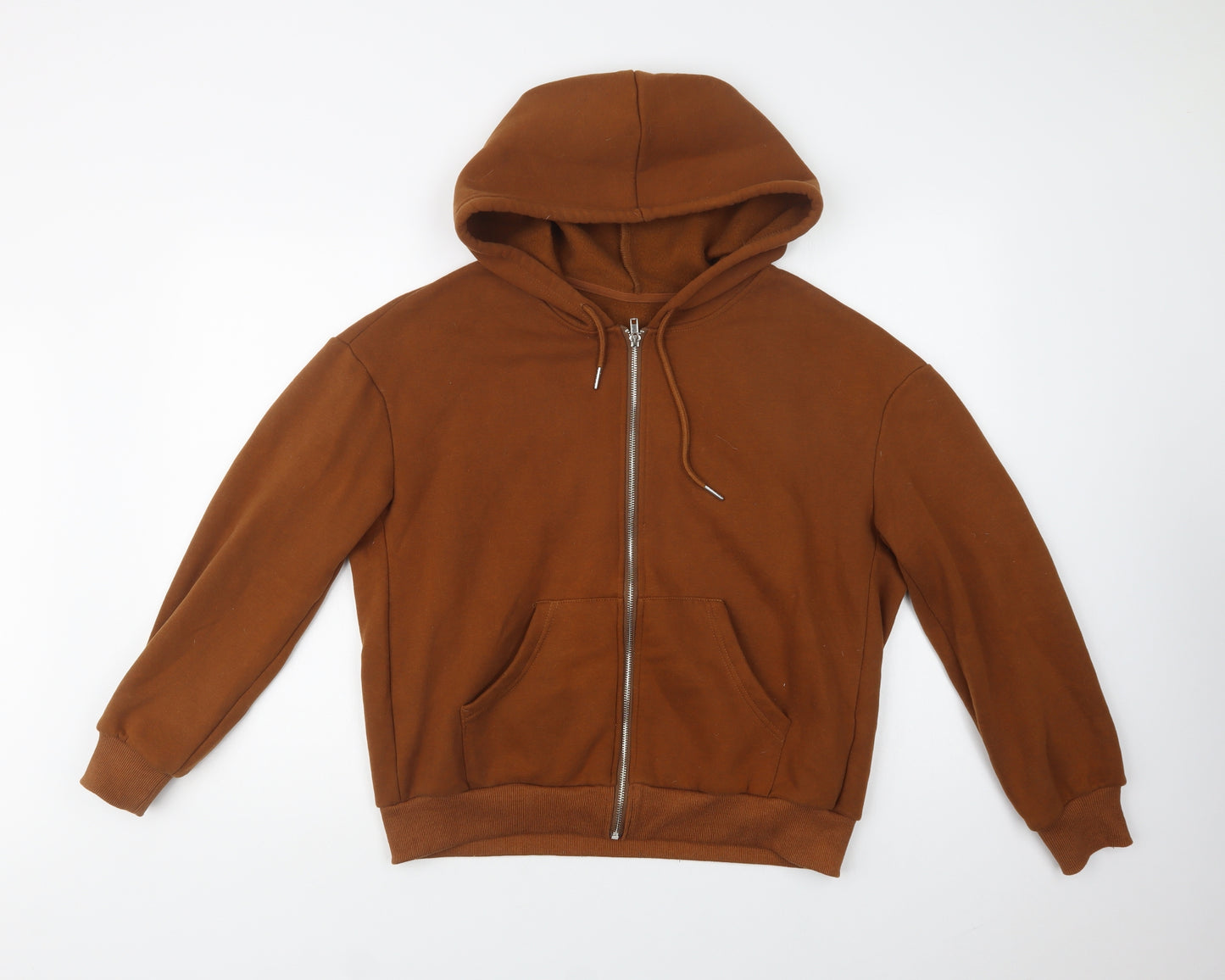 SheIn Womens Brown  Cotton Full Zip Hoodie Size S  Zip