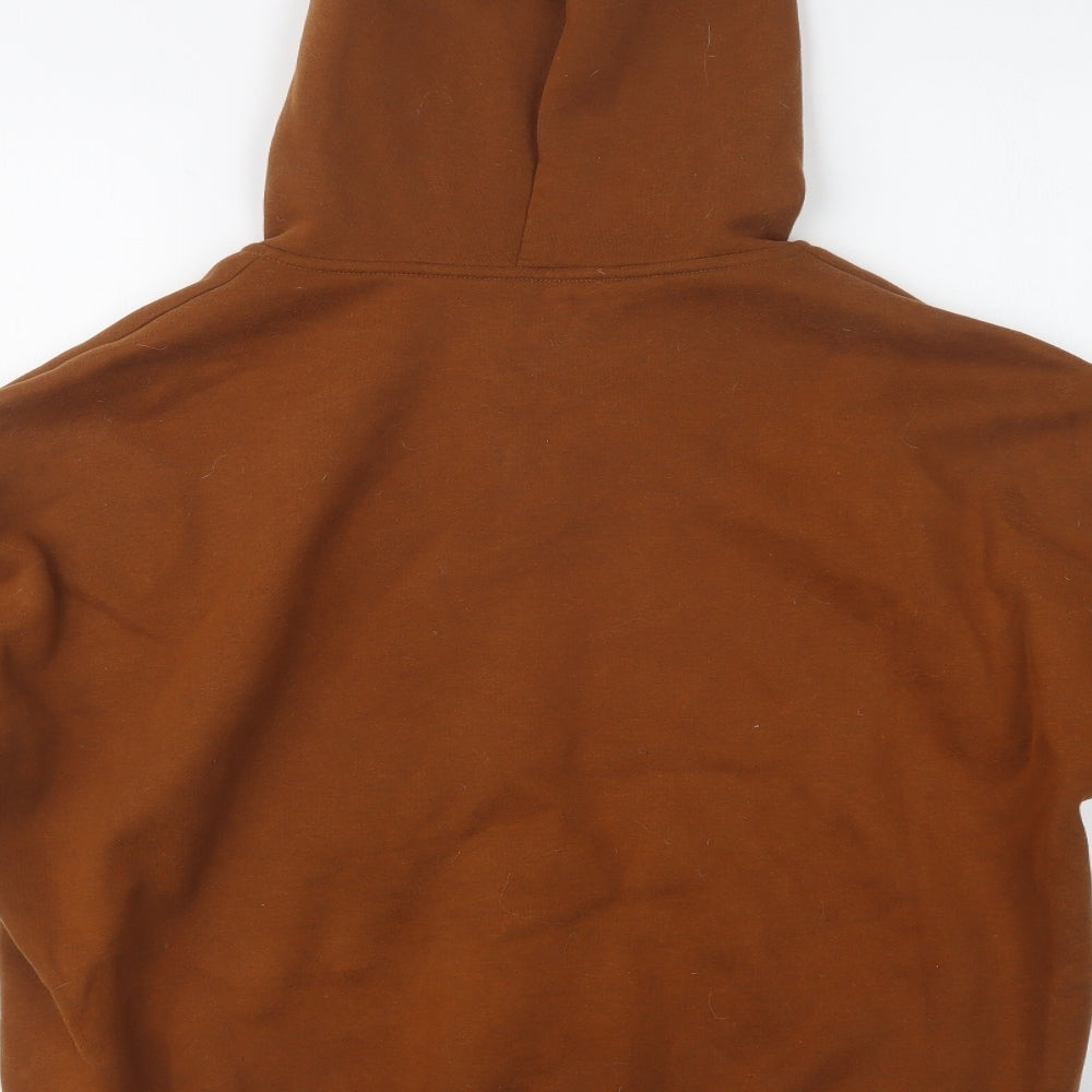 SheIn Womens Brown  Cotton Full Zip Hoodie Size S  Zip