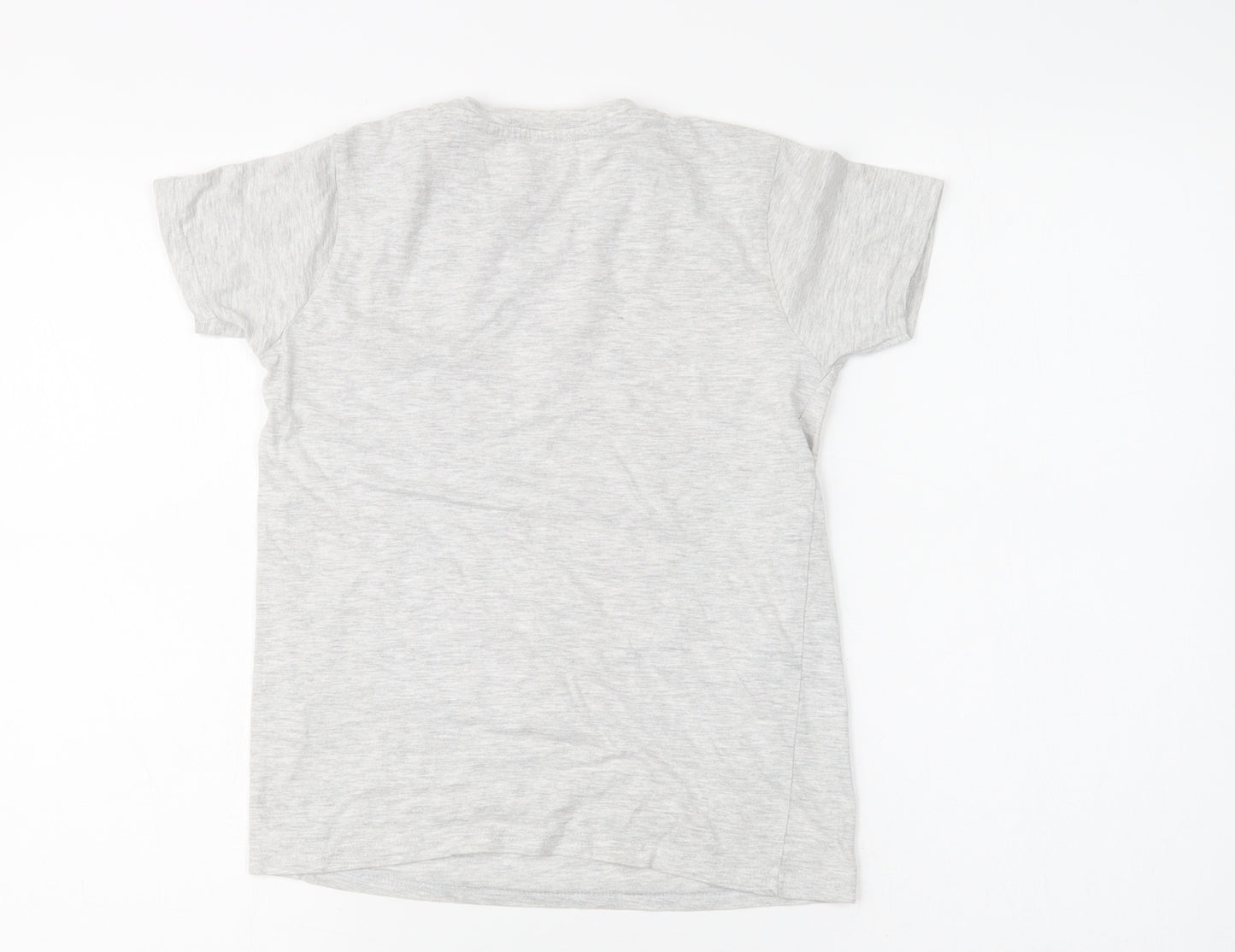 L.F.C. Boys Grey  Cotton Basic T-Shirt Size 8-9 Years Crew Neck  - Liverpool FC