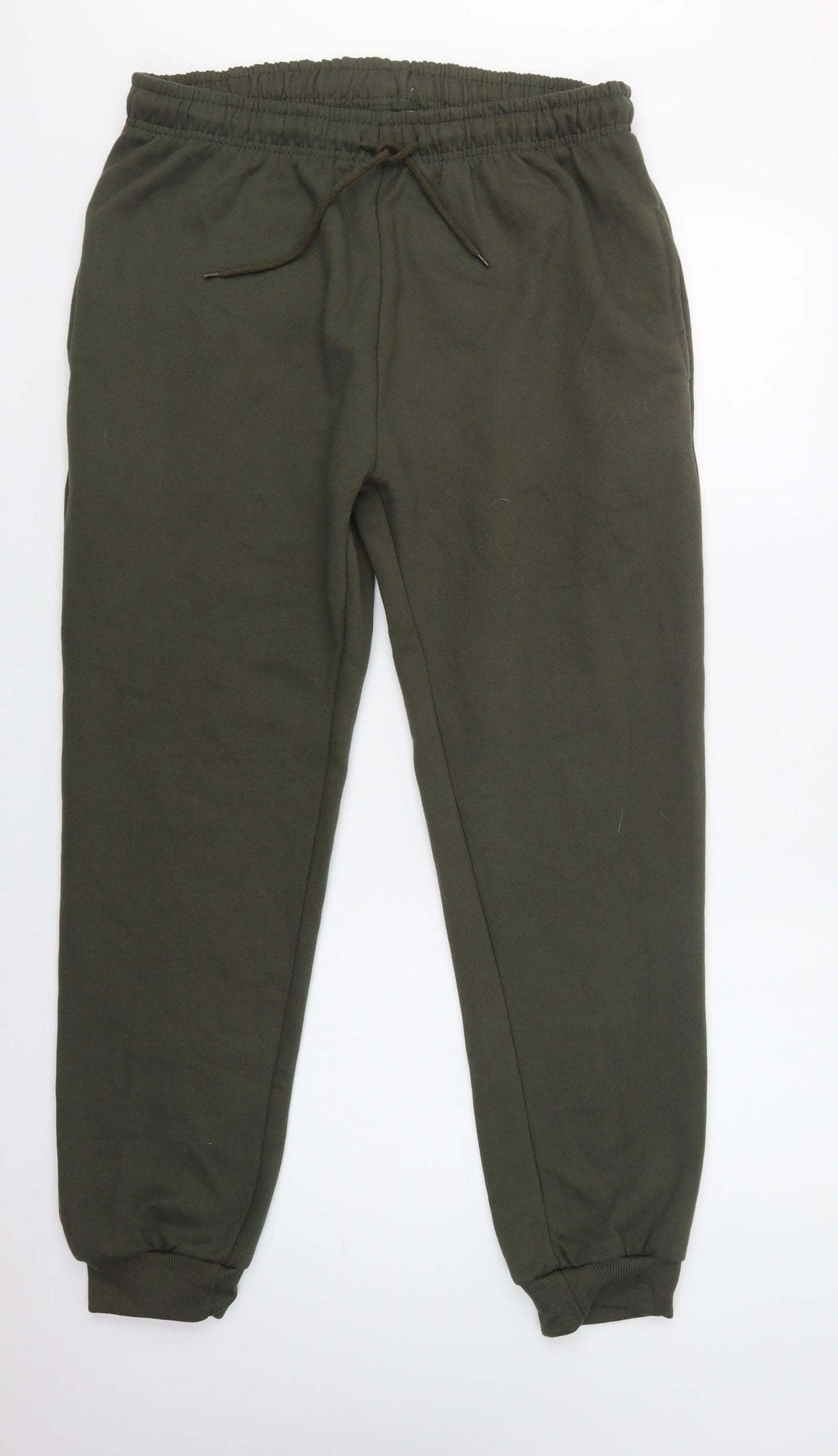 Pep & Co Mens Green  Polyester Jogger Trousers Size L L31 in Regular Drawstring