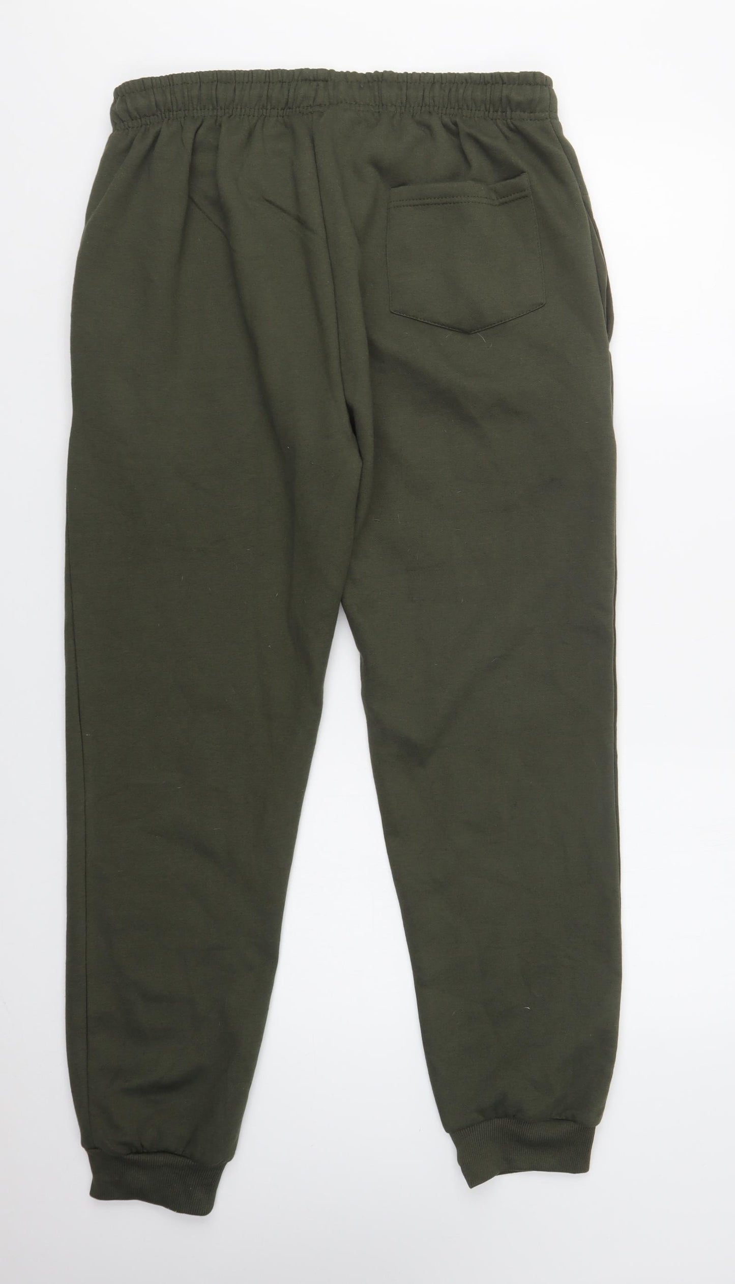 Pep & Co Mens Green  Polyester Jogger Trousers Size L L31 in Regular Drawstring