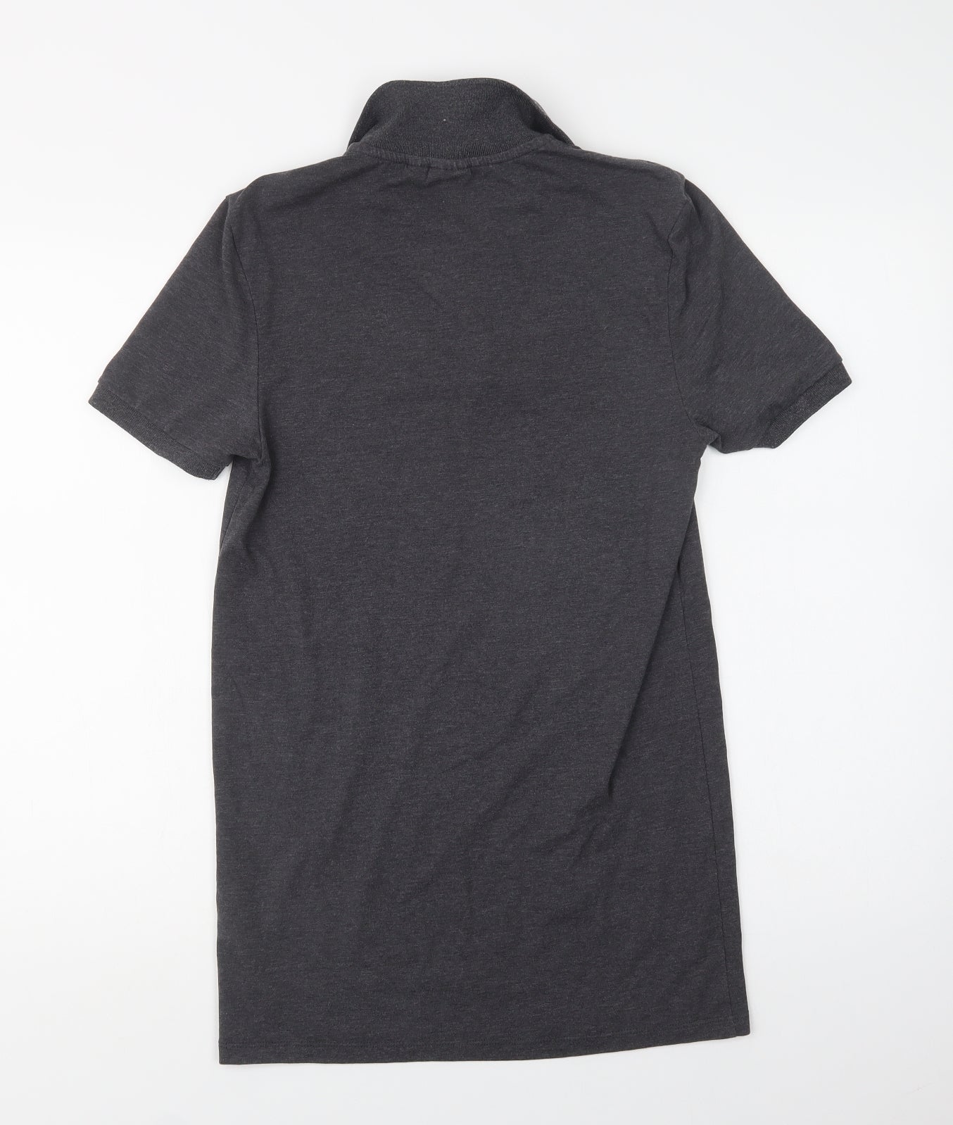 ASOS Mens Grey  Cotton  Polo Size M Collared Button