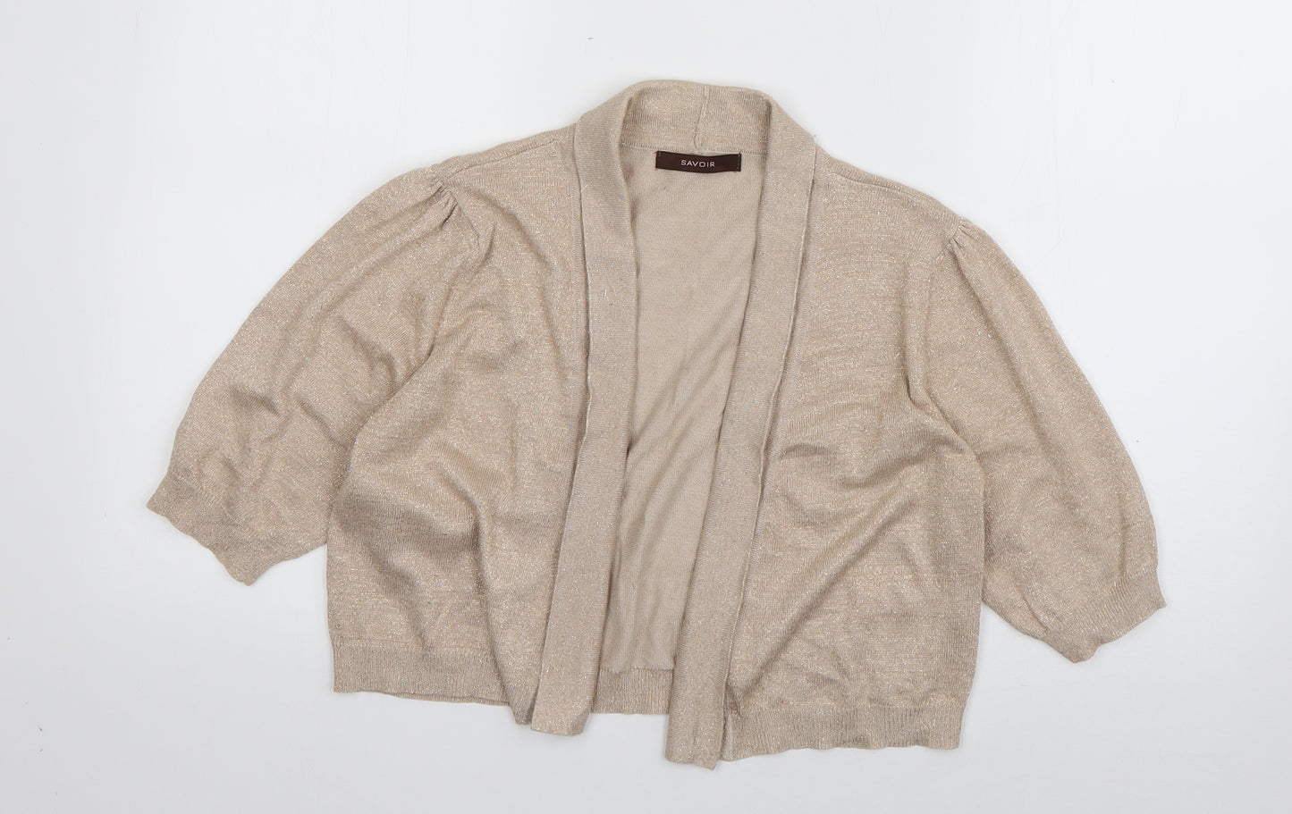 Savoir Womens Ivory V-Neck  Viscose Cardigan Jumper Size 16