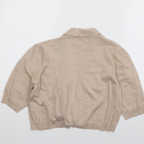 Savoir Womens Ivory V-Neck  Viscose Cardigan Jumper Size 16
