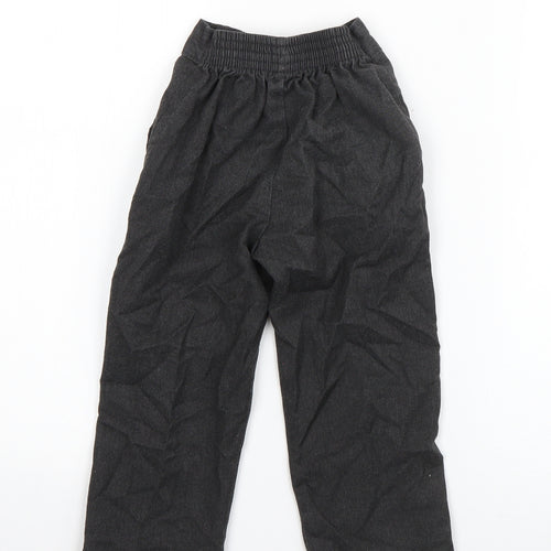 Preworn Boys Grey  Polyester Dress Pants Trousers Size 3-4 Years  Regular