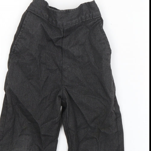 Preworn Boys Grey  Polyester Dress Pants Trousers Size 3-4 Years  Regular