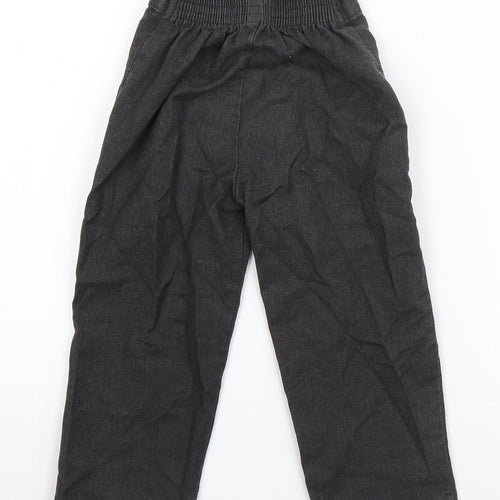 Preworn Boys Grey  Polyester Dress Pants Trousers Size 3-4 Years  Regular Pullover